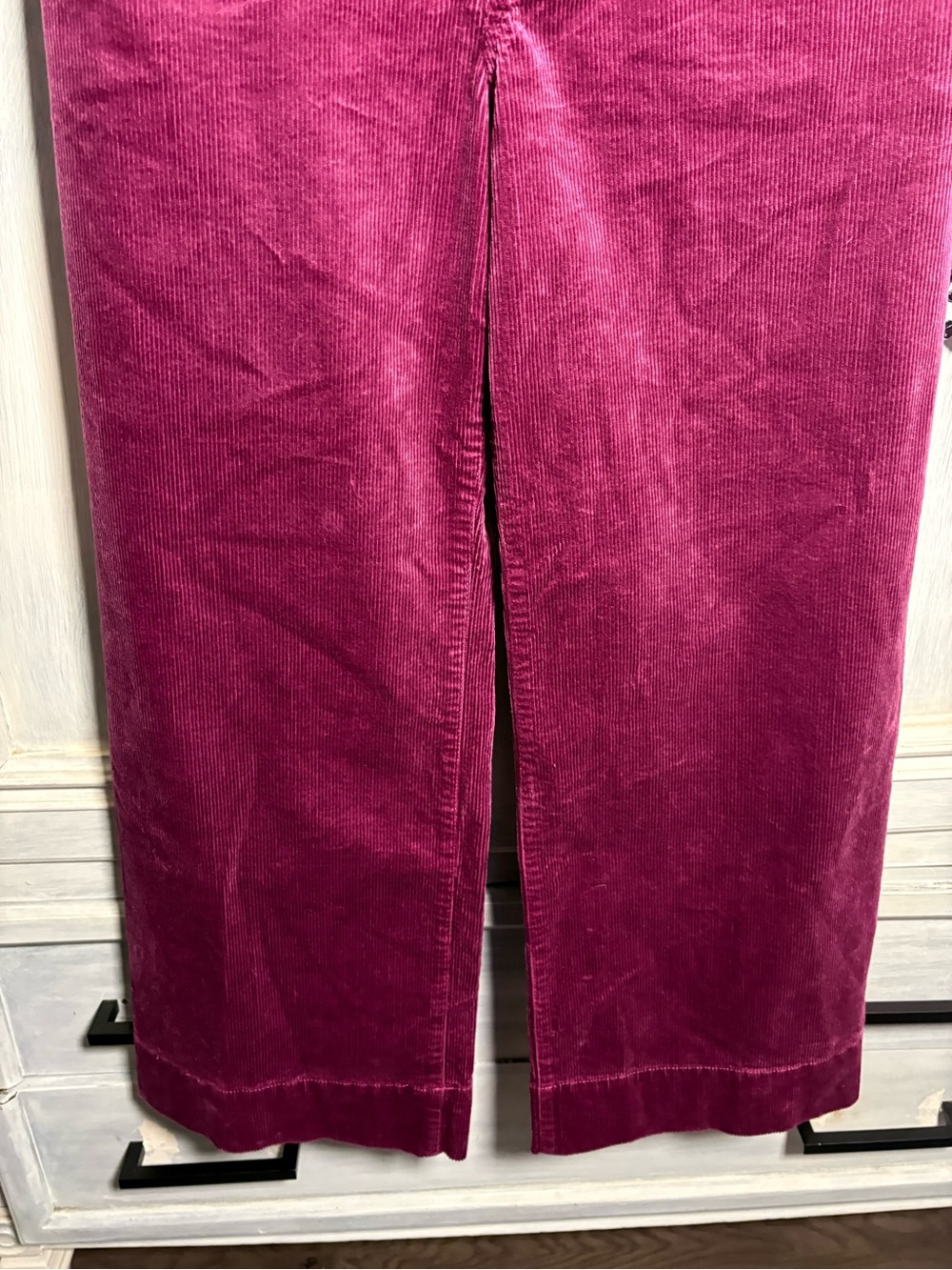 Anthropologie Maeve The Colette Cropped Wide-Leg Corduroy Pants Violet Preppy - Picture 7 of 10